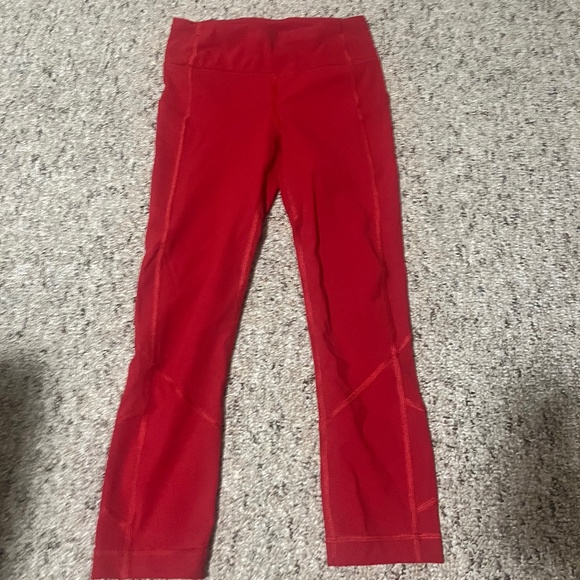 lululemon athletica Pants - Lululemon Pace Rival Crop *22" Dark Red Size 2